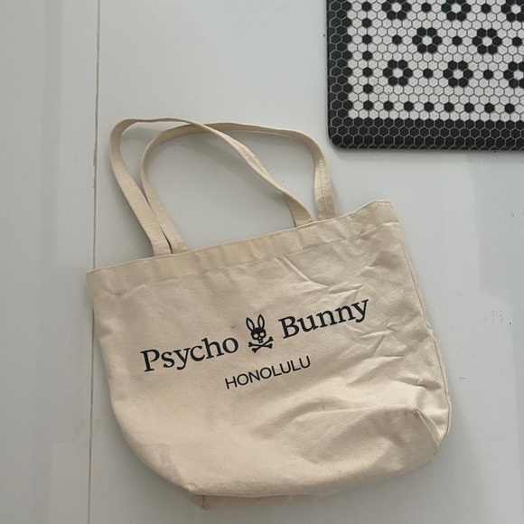 Psycho Bunny Handbags - Psycho Bunny Cream Tote Bag